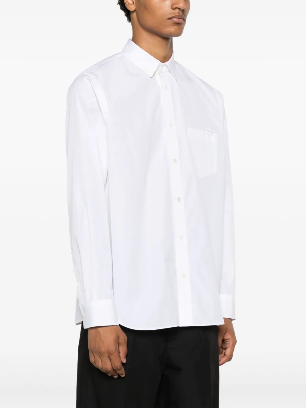 sacai Thomas Mason overhemd Wit