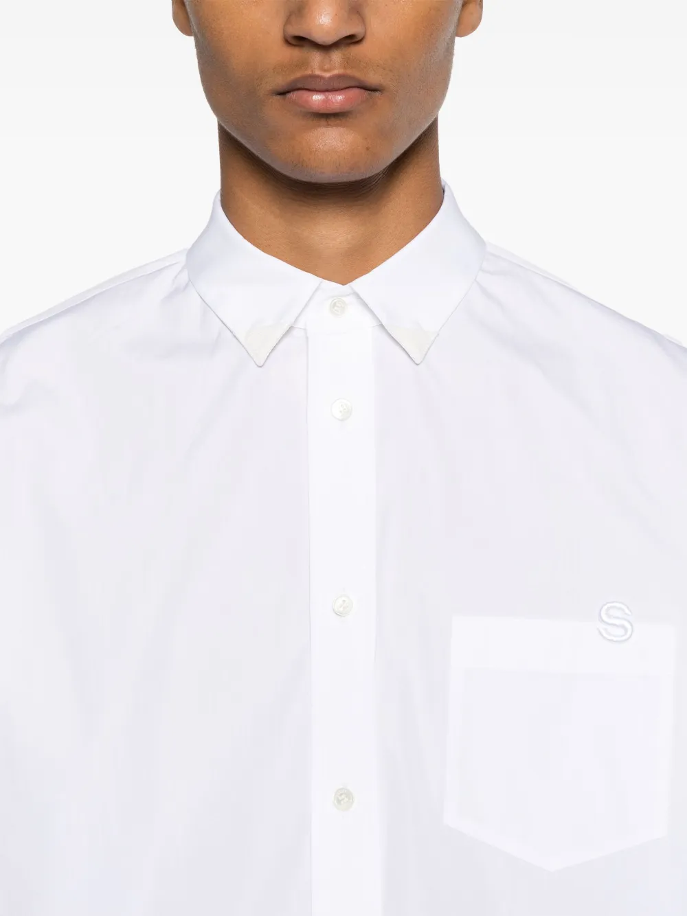 sacai Thomas Mason overhemd Wit