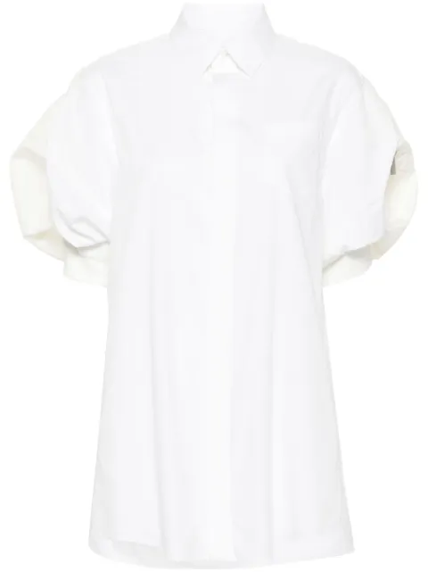 sacai vestido corto de popelina