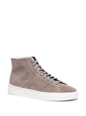 【Santoni】ロゴ レザー ハイカット スニーカー イタリア製 Santoni / サントーニ レザー ハイカット サイド