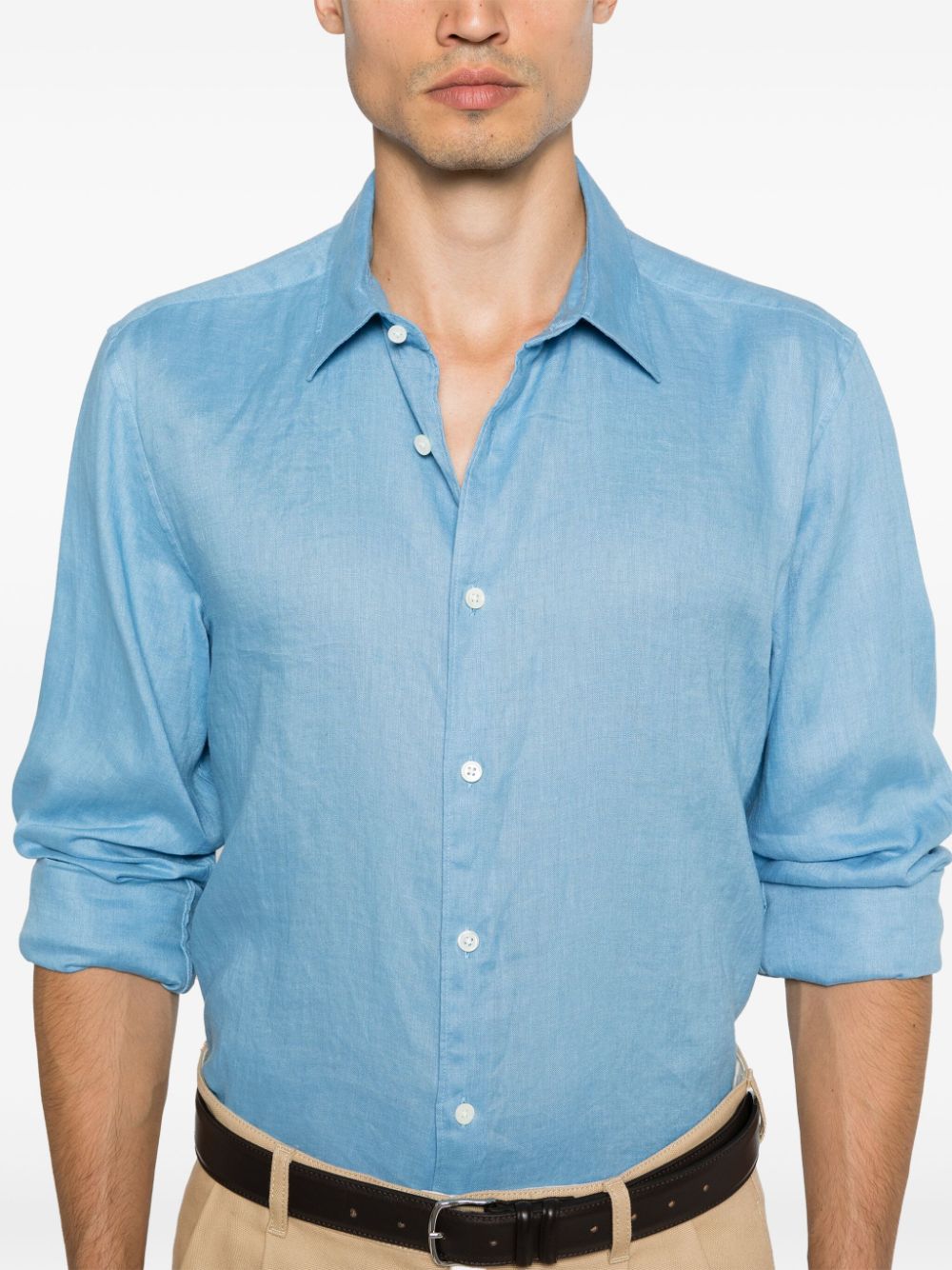 Shop Theory Irving Shirt In Blue