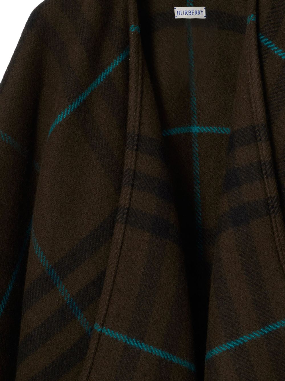 Burberry checked fringed cape Women