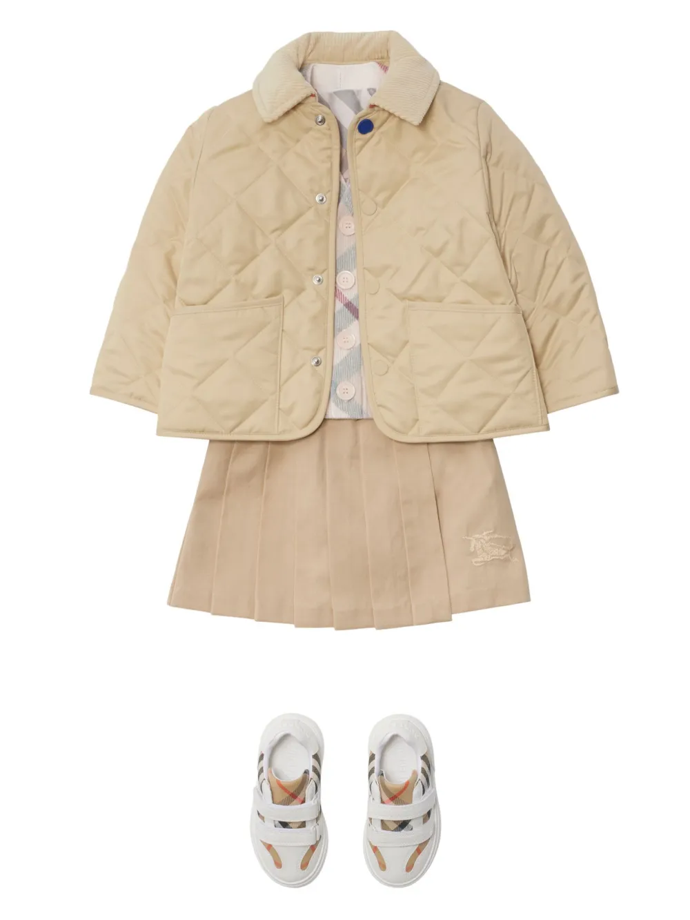 Burberry Kids Gewatteerd jack Beige