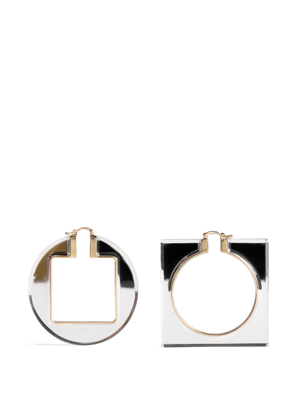 Jacquemus The Rond Carré hoops earrings - Silver