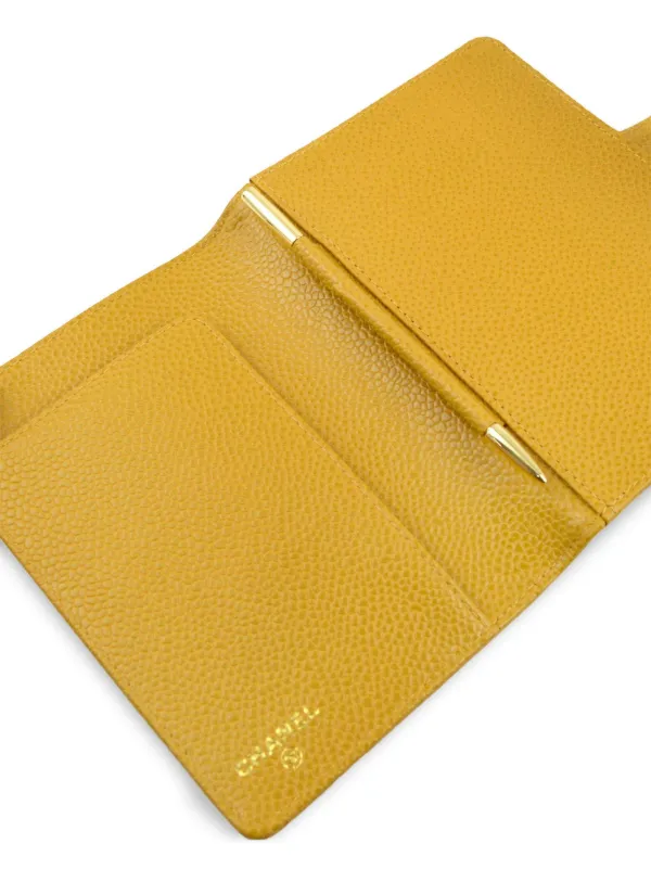 CHANEL Pre-Owned 2002 ココマーク ノートブックカバー | イエロー