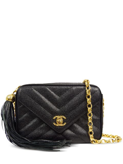 HOT SALE CHANEL 1992 V Stitch camera bag Women