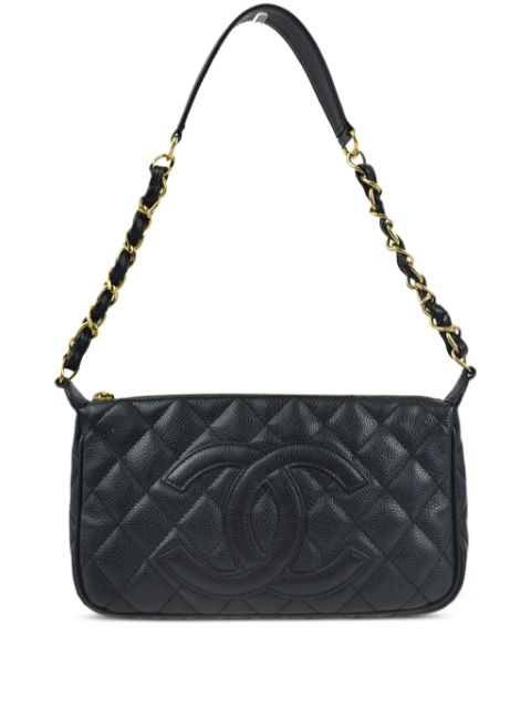 HOT SALE CHANEL 2002 CC diamond-quilted handbag Women