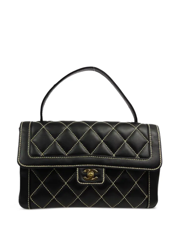 CHANEL Pre-Owned 2005 ワイルドステッチ ハンドバッグ | ブラック