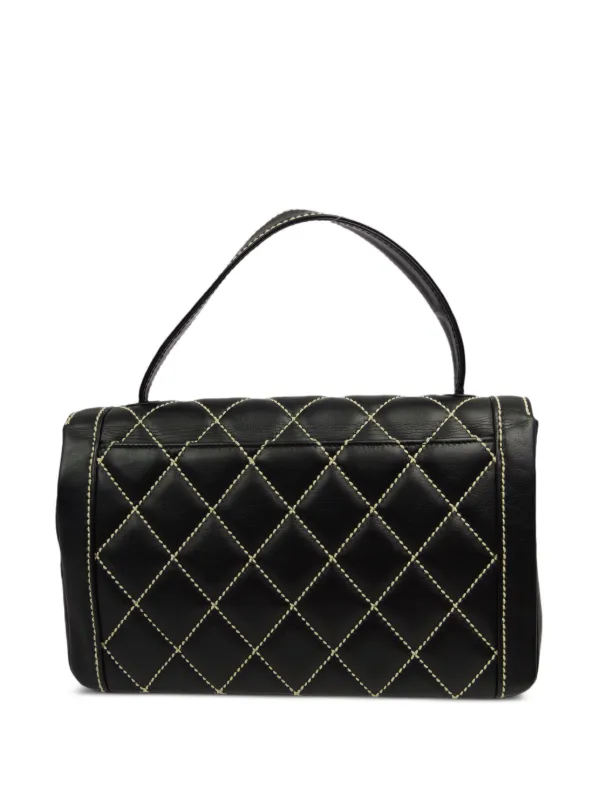 CHANEL Pre-Owned 2005 ワイルドステッチ ハンドバッグ | ブラック