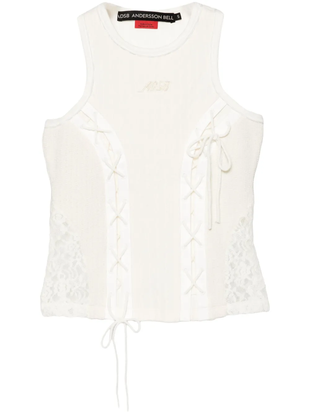 Andersson Bell lace-up sleeveless top | Neutrals | Image 1