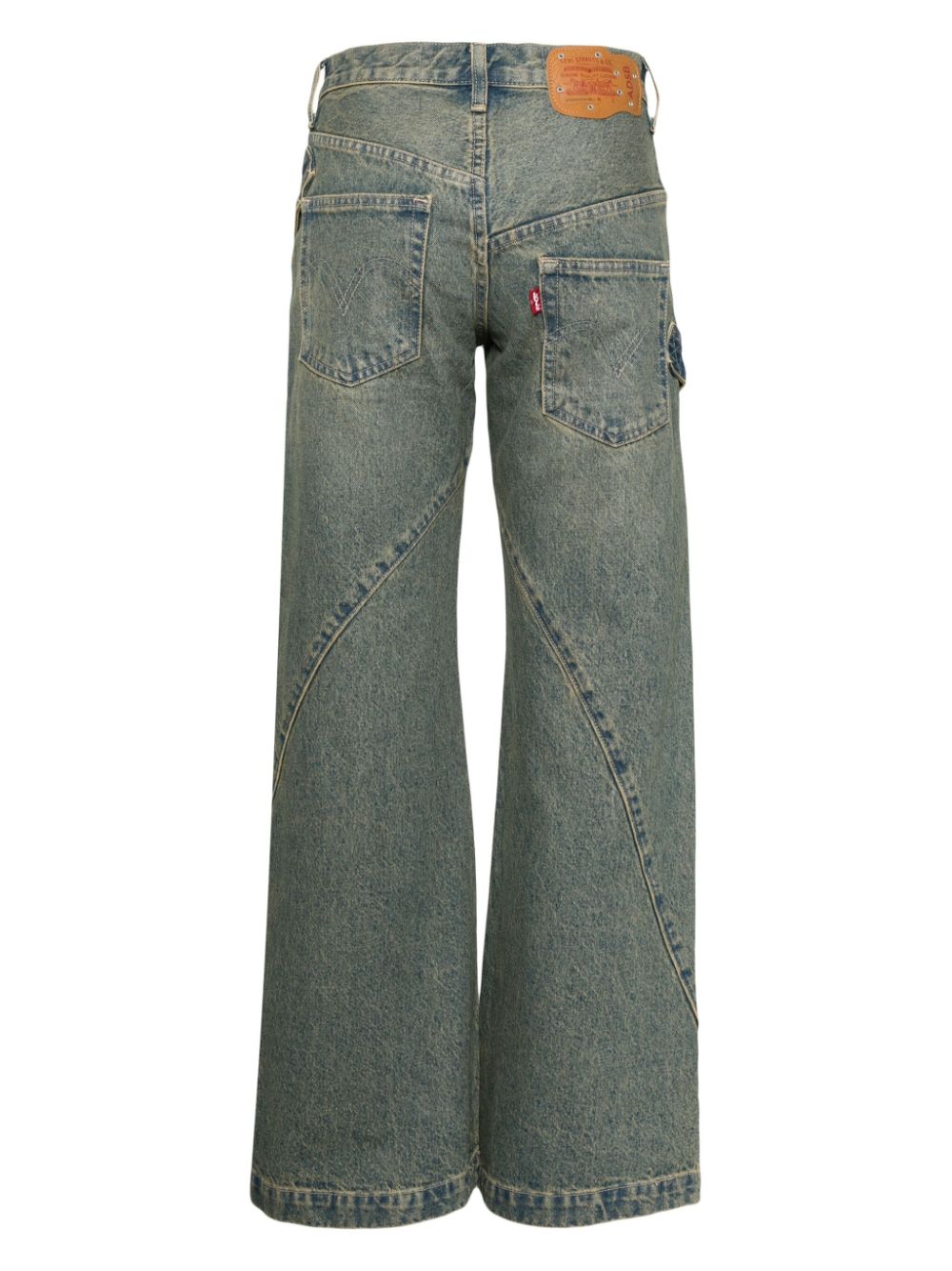 Shop Andersson Bell X Levi's Overlay Jeans In Tinted Indigo Dnm Tinted Indigo Dnm