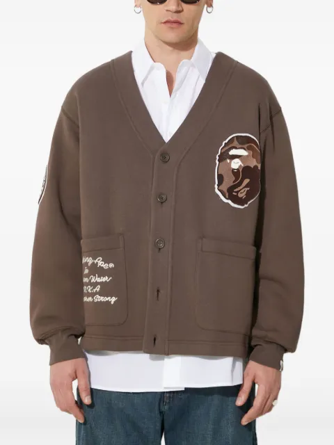 A BATHING APE® College Badges button cardigan