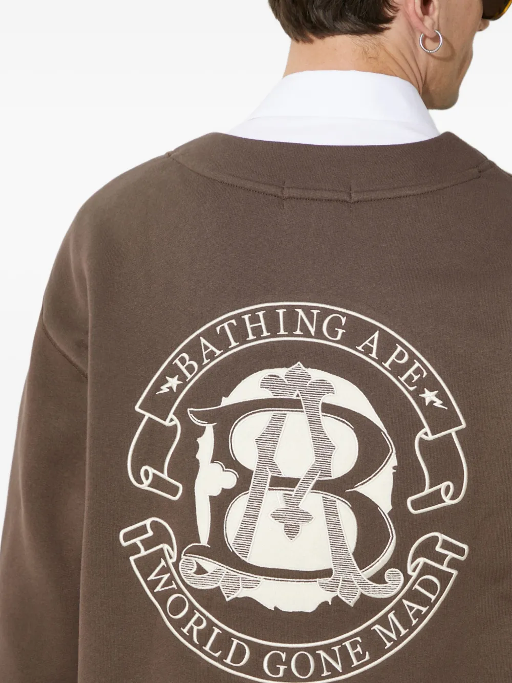 A BATHING APE College Badges vest met knopen Bruin