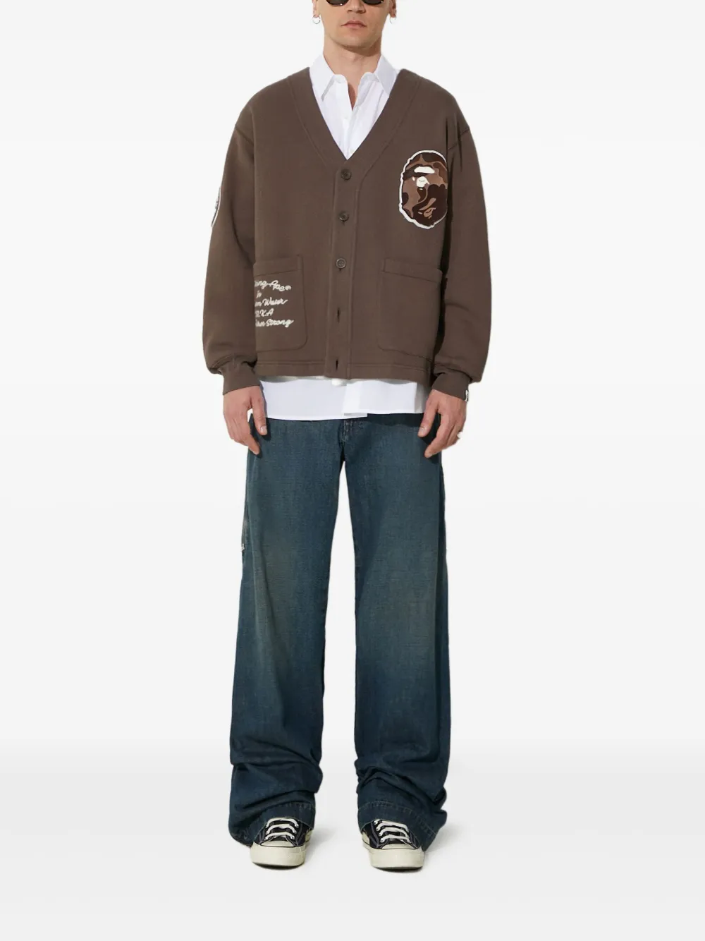 A BATHING APE® College Badges button cardigan | Cardigans | Image 2