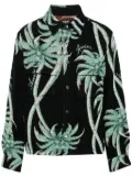 AMIRI Twisted Palms Tapestry overshirt - Black