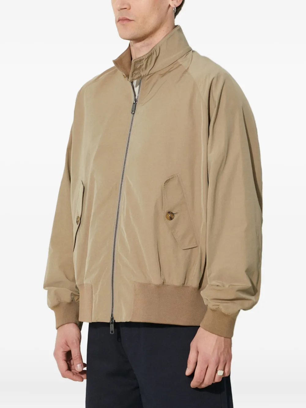 Baracuta G9 Clicker jack met klepzak en rits Beige