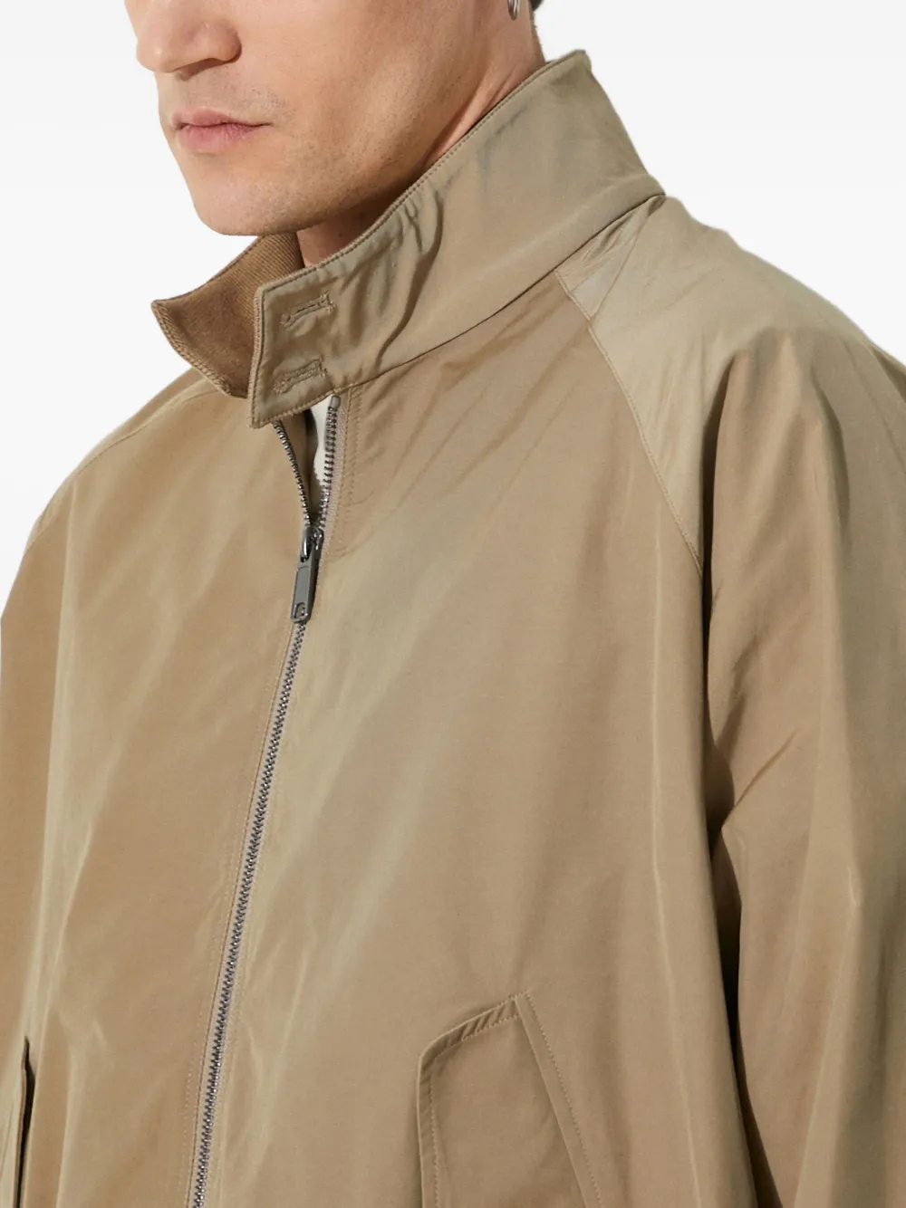 Baracuta G9 Clicker jack met klepzak en rits Beige