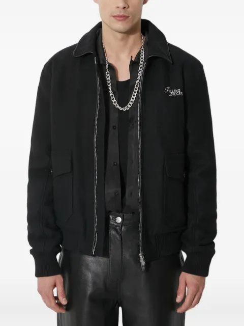 Filling Pieces embroidered zip-front jacket