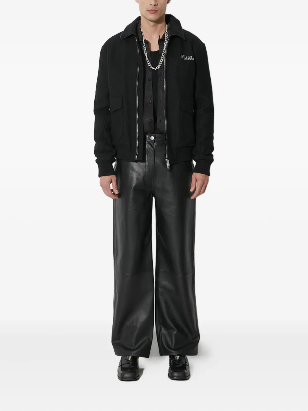Filling Pieces Jack met borduurwerk en rits 1861 BLACK