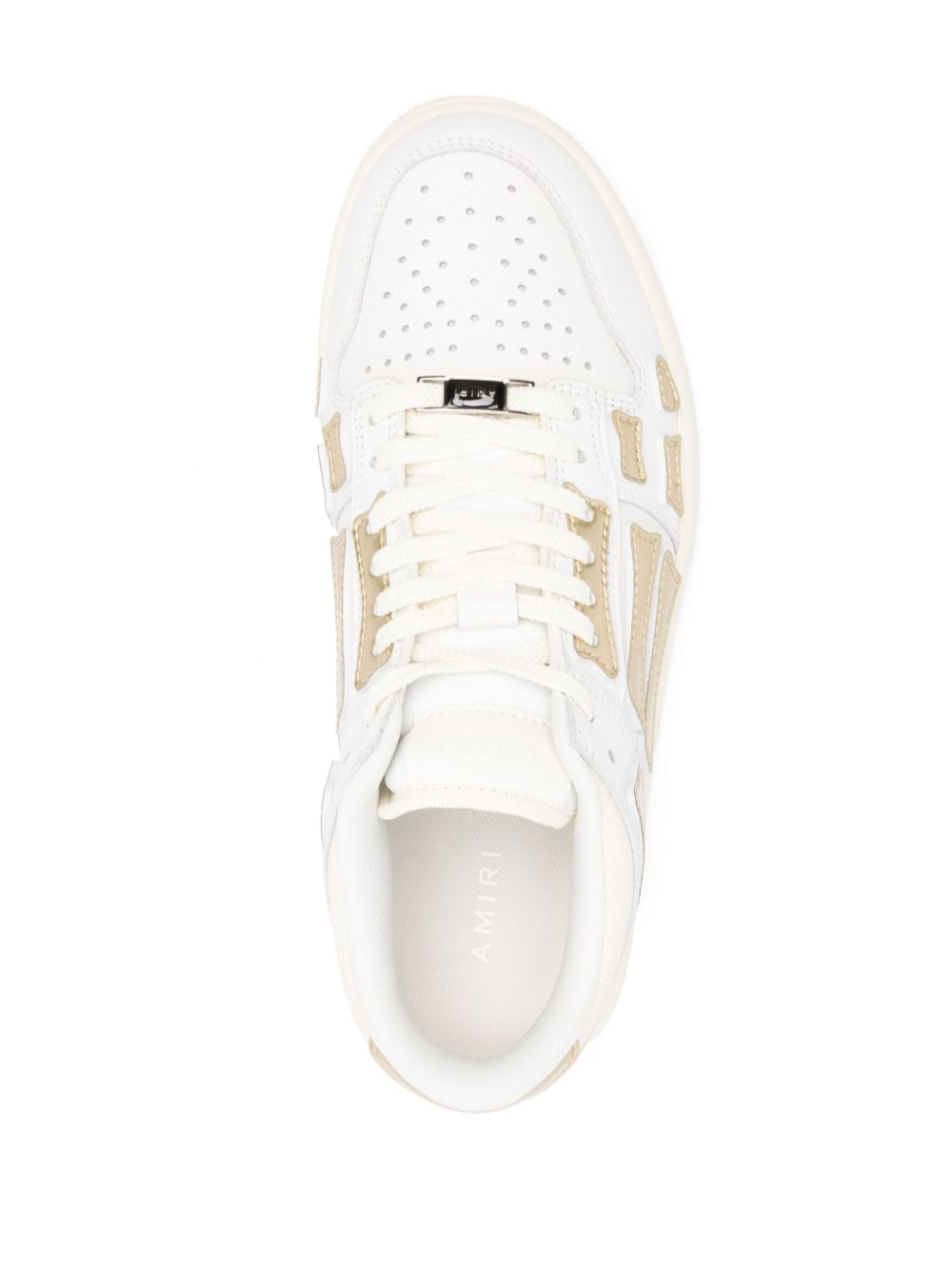 Shop Amiri Patch-detail Leather Sneakers In White