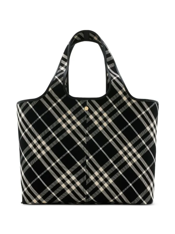Burberry Medium Vintage Check Tote Bag | Black | FARFETCH