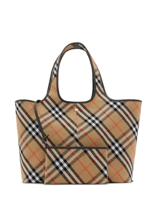 Sac cabas médium à motif Vintage Check - Burberry - Modalova