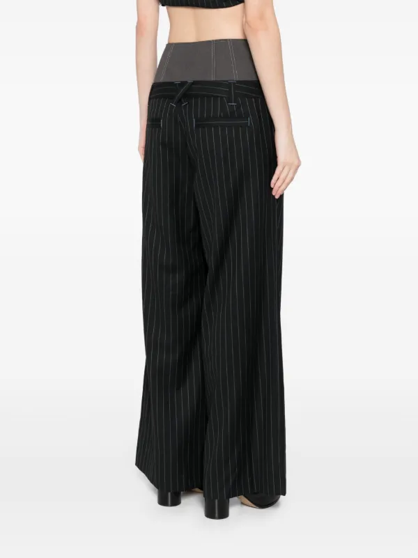 Andersson Bell lace-up Double Waist Pants | Black | FARFETCH
