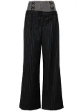 Andersson Bell lace-up double waist pants - Black