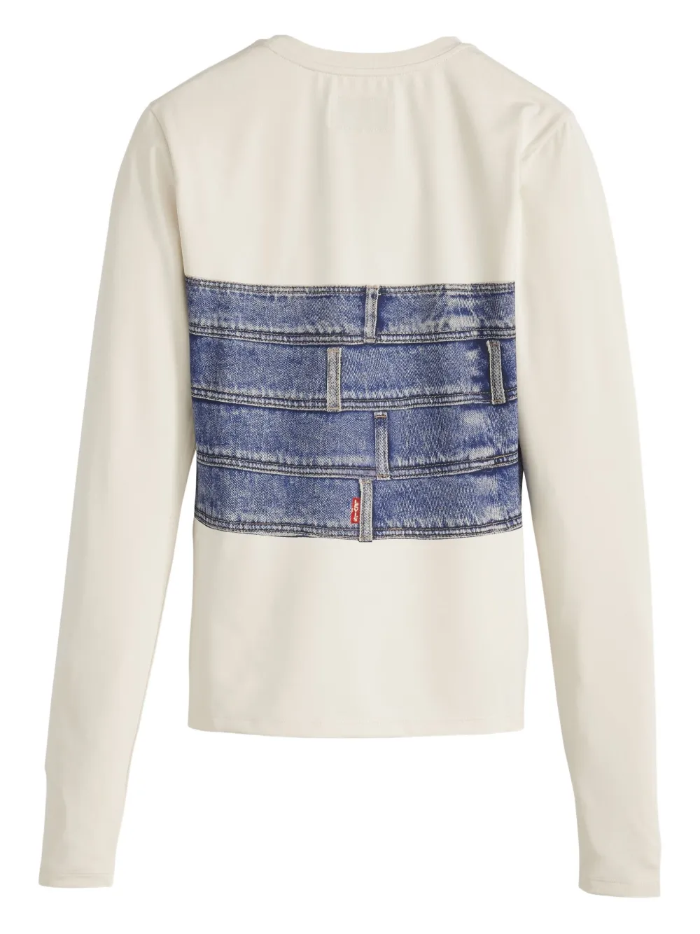 Andersson Bell x Levi's denim-print long-sleeve top Wit