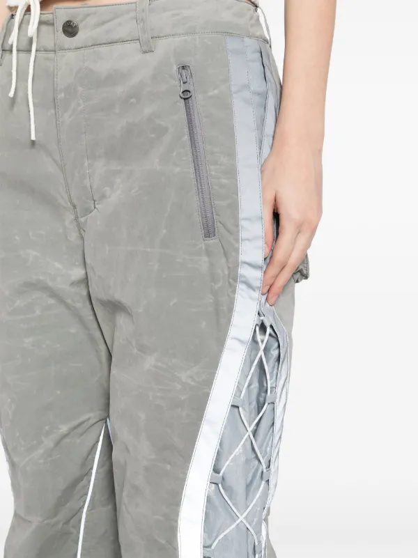 Andersson Bell★CRACK PADDED LACE-UP WIDE PANTS★早期完売 Andersson Bell Crack lace-up Wide Pants | Grey | FARFETCH IN