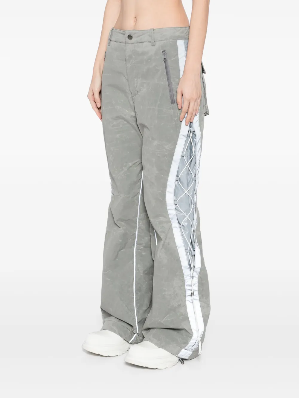 Andersson Bell Crack wijde broek met veters Grijs