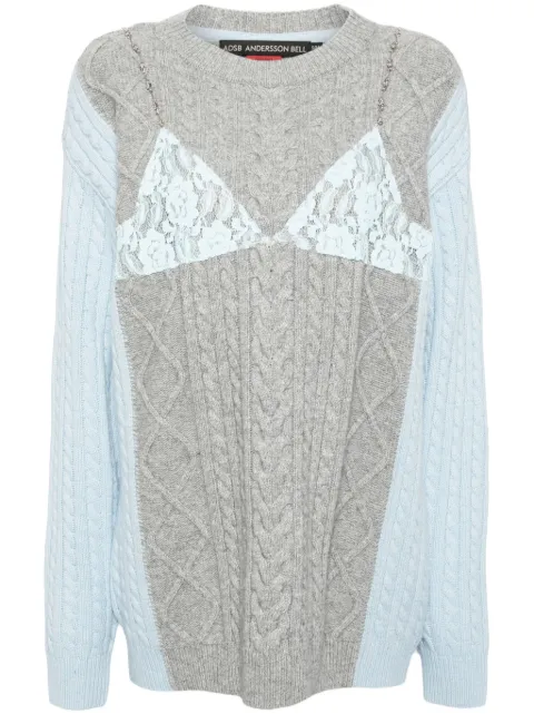 Andersson Bell lace embellishment sweater