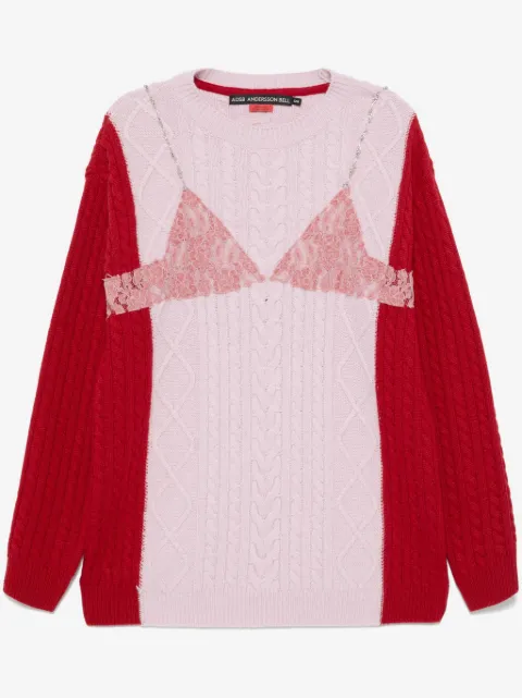 Andersson Bell Lingerie-Pullover mit Spitze