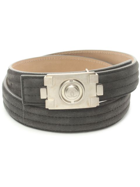 HOT SALE CHANEL 1986-1988 CC suede belt Women