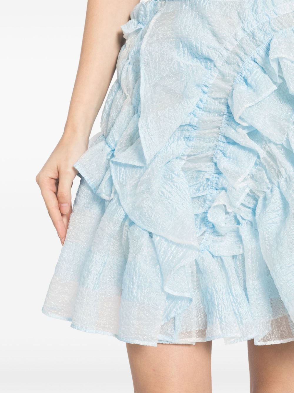 Shop Cecilie Bahnsen Odessa Skirt In Blue