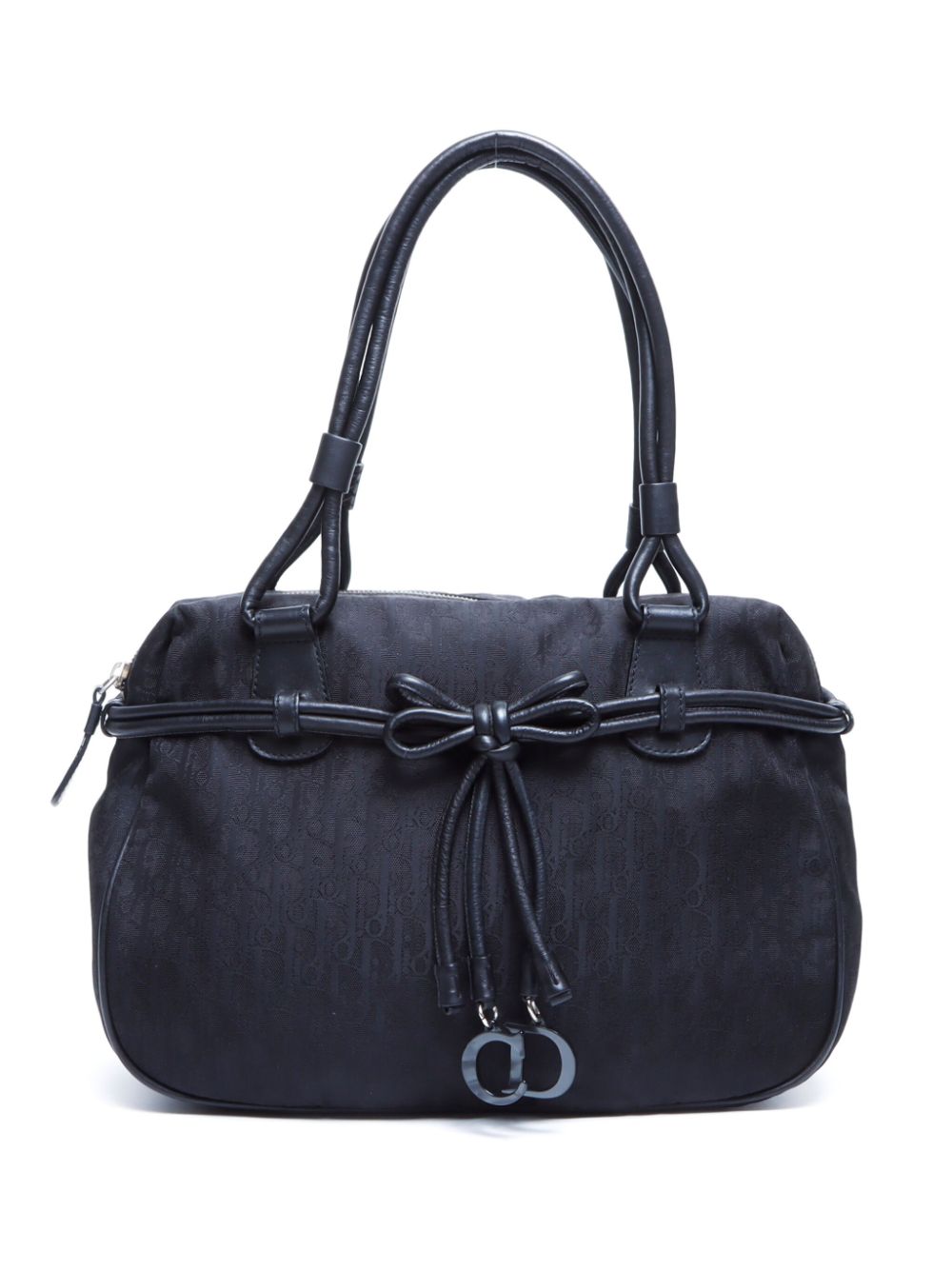 Christian Dior Pre-Owned bow-detail Trotter shoulder bag – Black