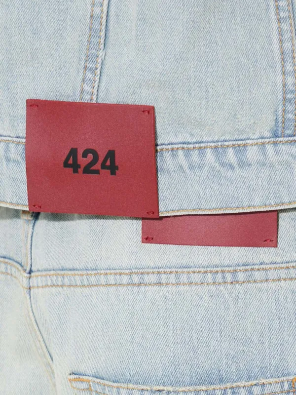 売り切り価格 424デニムジャケット 424 プリーツ デニムジャケット | ブルー | FARFETCH JP