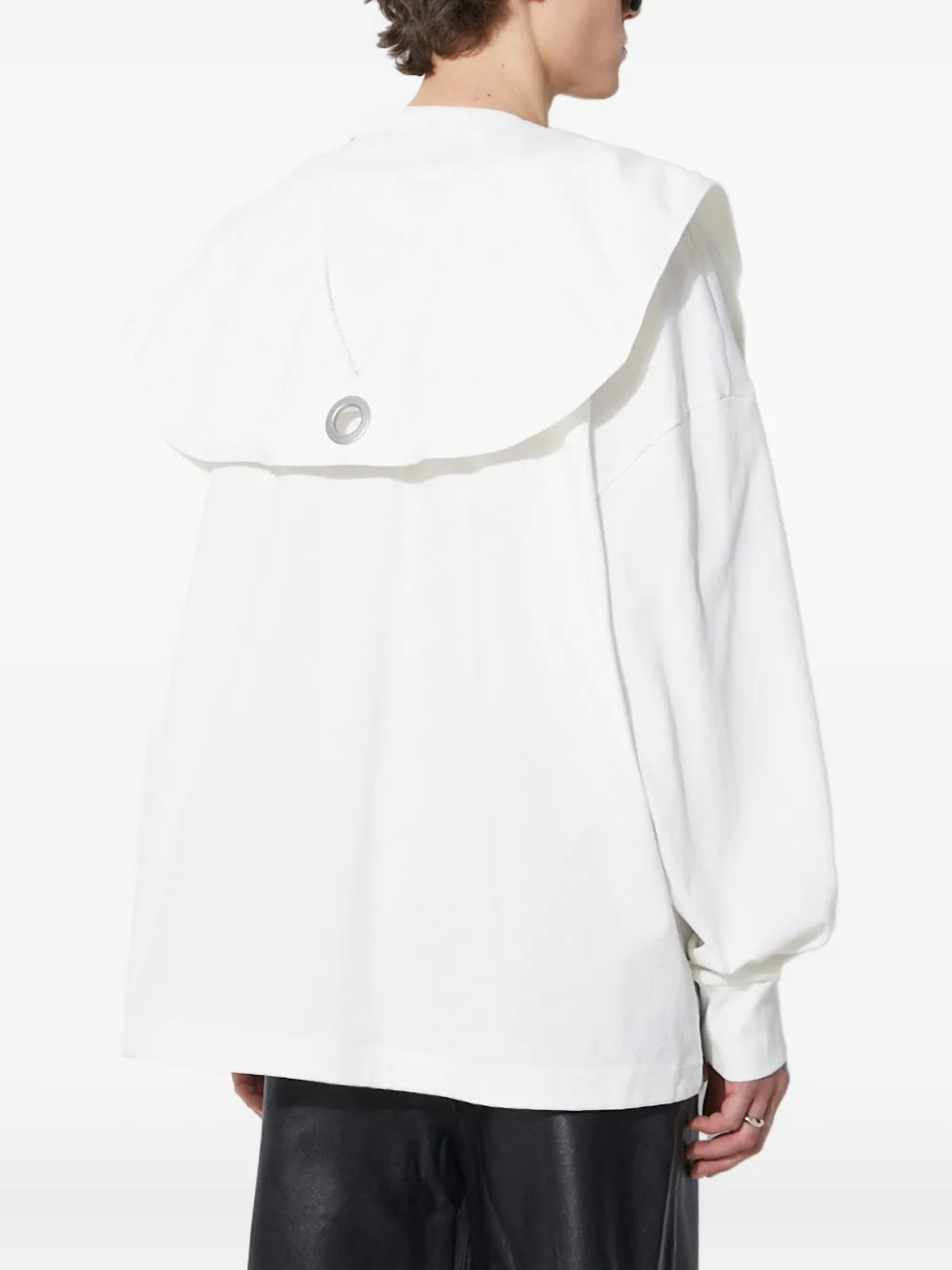 A.A. Spectrum Jack met wijde kraag en rits Wit