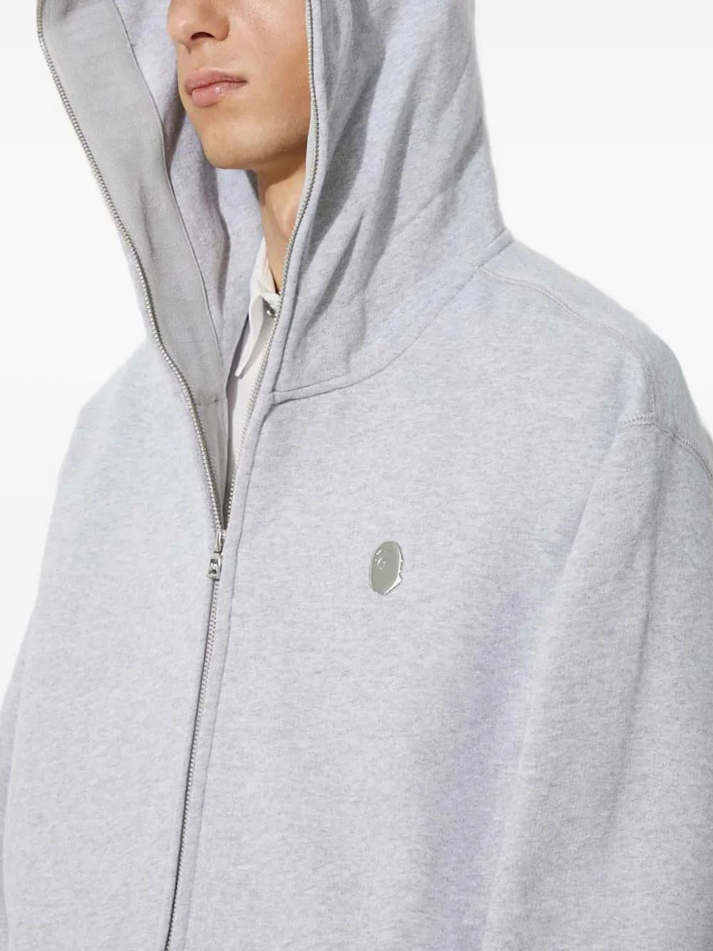 A BATHING APE Hoodie met rits Grijs