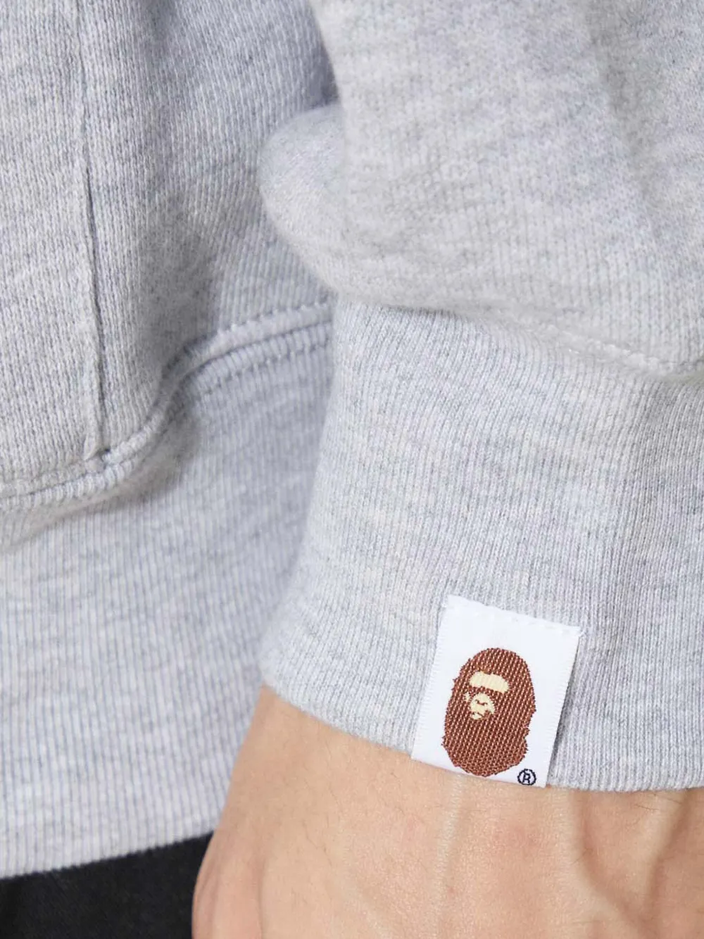 A BATHING APE Hoodie met rits Grijs