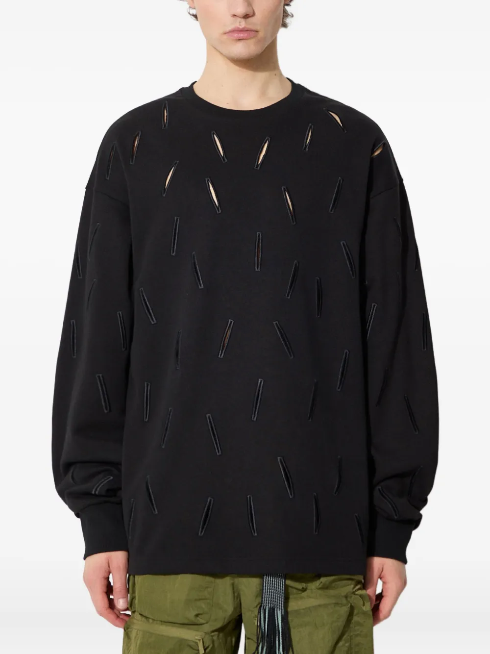 A.A. Spectrum cut-out detail sweatshirt | Black | Image 1