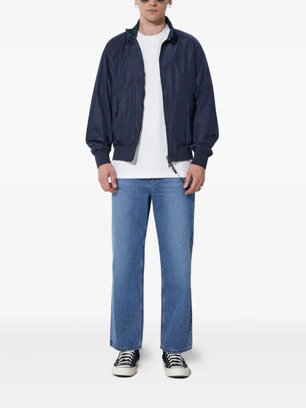 Baracuta Reversible Bomber Jacket In Blue