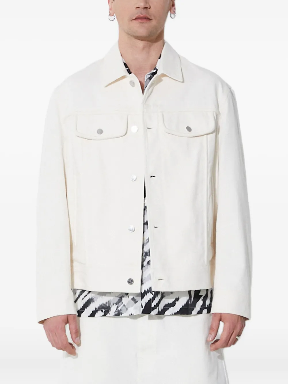 Aries zebra-print short-sleeve shirt | Black | Image 1