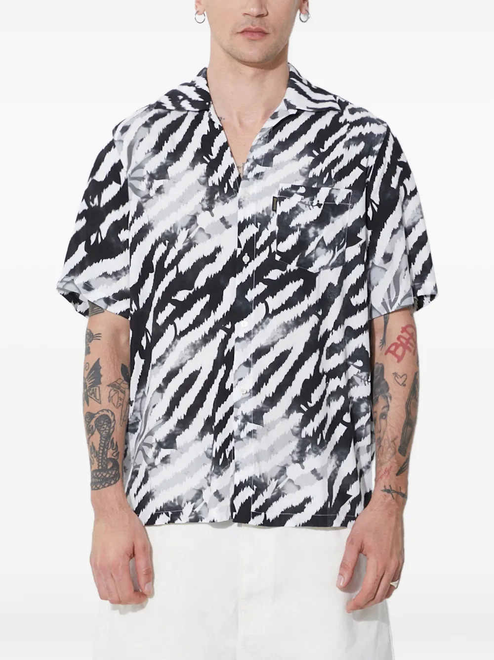 Aries zebra-print short-sleeve shirt | Image 2