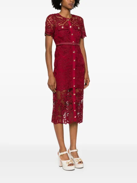 Self-Portrait guipure-lace midi dress PF24090MAR - 2
