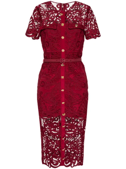 Self-Portrait guipure-lace midi dress