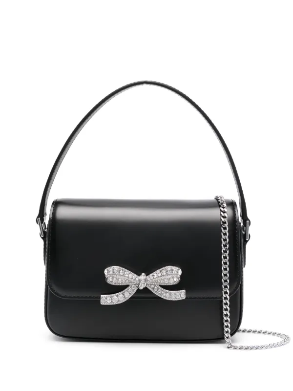 Bow detail leather cross body bag on sale