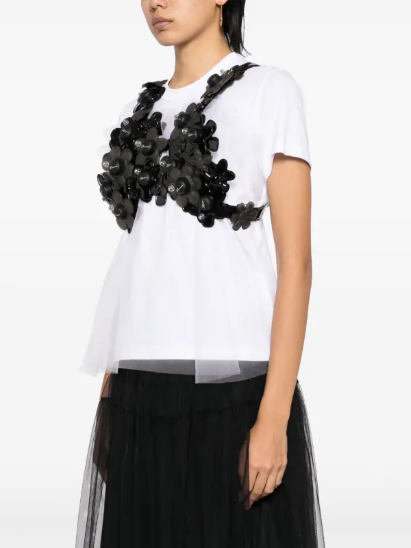 noir kei ninomiya クリアハーネス Noir Kei Ninomiya フローラル ハーネス | ブラック | FARFETCH JP