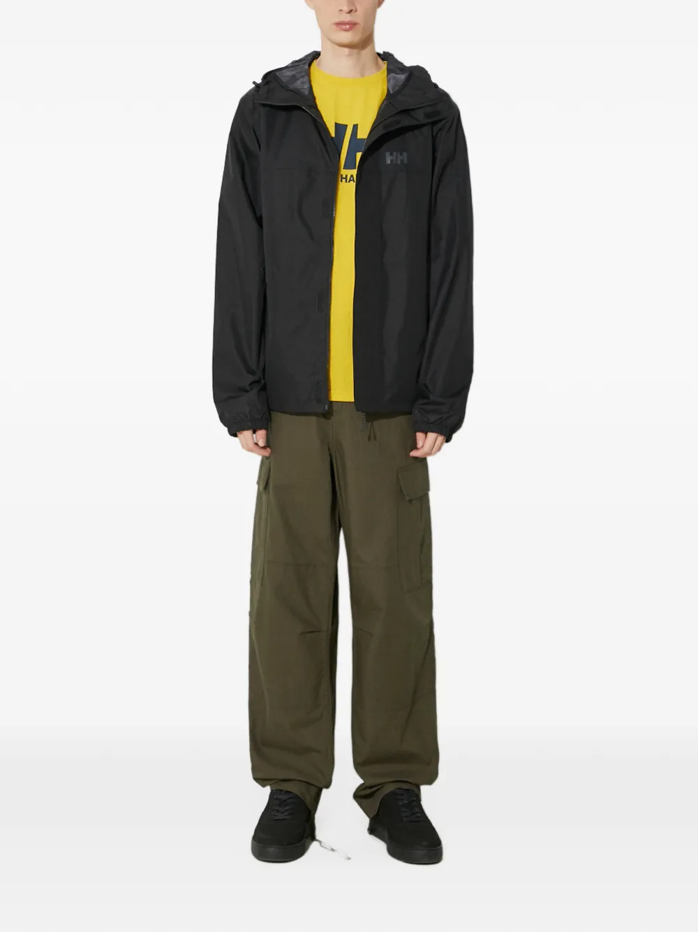 Helly Hansen Vancouver hooded logo-print jacket Zwart