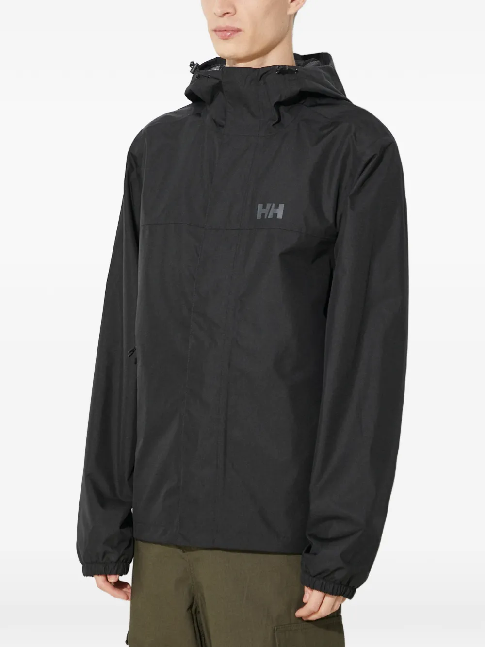 Helly Hansen Vancouver hooded logo-print jacket Zwart